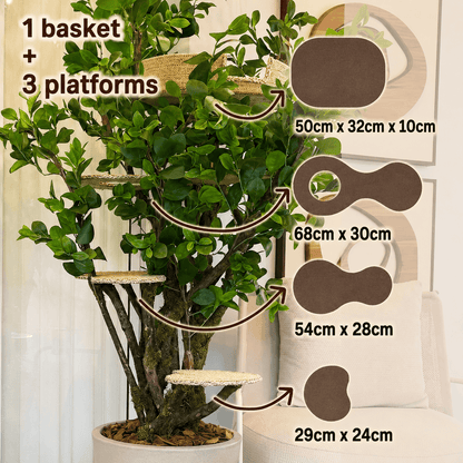 1.80m Tropical Adventure Cat Tree – Large Indoor Jungle Playground for Cats